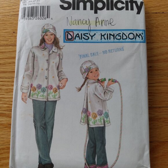 Vintage Mother & Daughter Matching Jackets Sewing Pattern Daisy Kingdom 5946 UNC - Picture 9 of 9